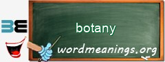 WordMeaning blackboard for botany